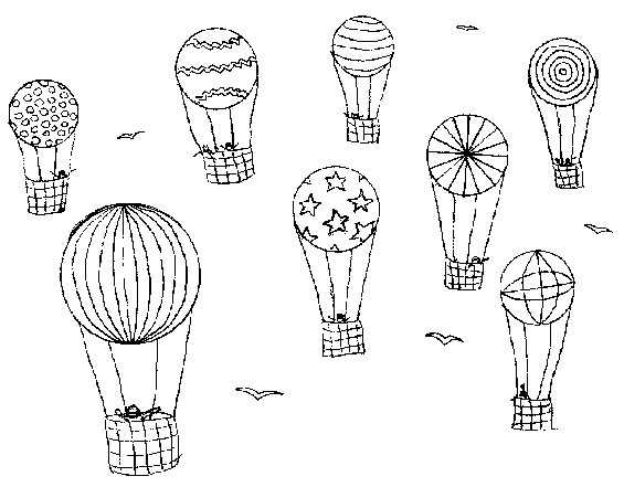 Dibujo para colorear: Hot air balloon (Transporte) #134667 - Dibujos para Colorear e Imprimir Gratis