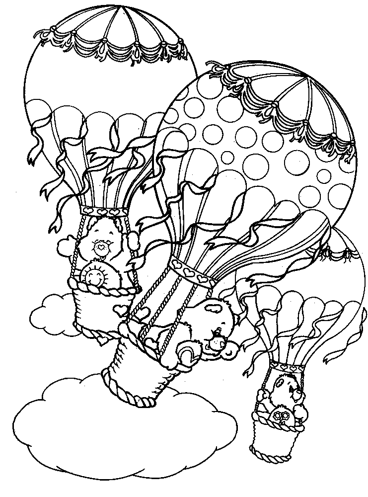 Dibujo para colorear: Hot air balloon (Transporte) #134670 - Dibujos para Colorear e Imprimir Gratis
