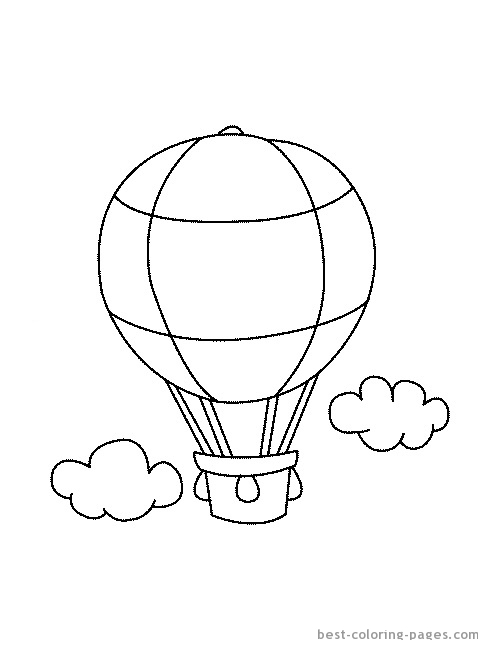 Dibujo para colorear: Hot air balloon (Transporte) #134671 - Dibujos para Colorear e Imprimir Gratis