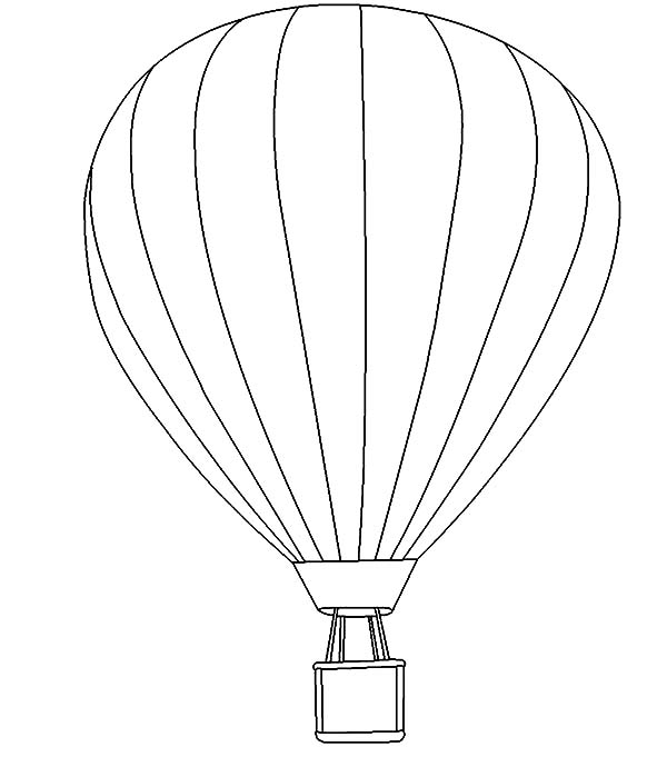Dibujo para colorear: Hot air balloon (Transporte) #134684 - Dibujos para Colorear e Imprimir Gratis