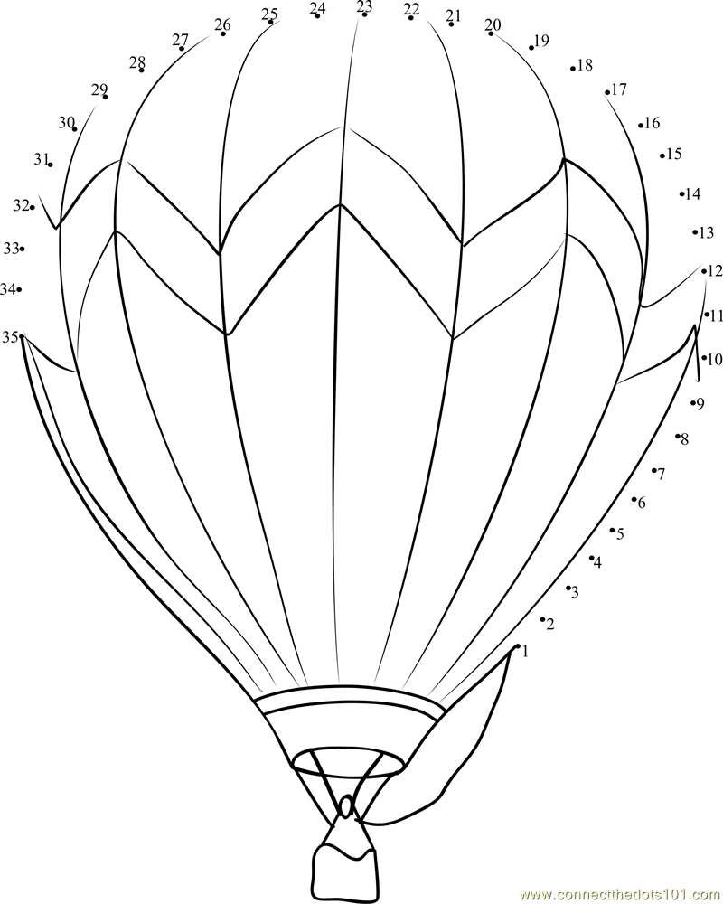 Dibujo para colorear: Hot air balloon (Transporte) #134687 - Dibujos para Colorear e Imprimir Gratis