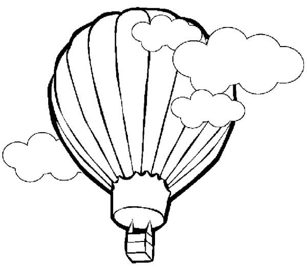 Dibujo para colorear: Hot air balloon (Transporte) #134693 - Dibujos para Colorear e Imprimir Gratis