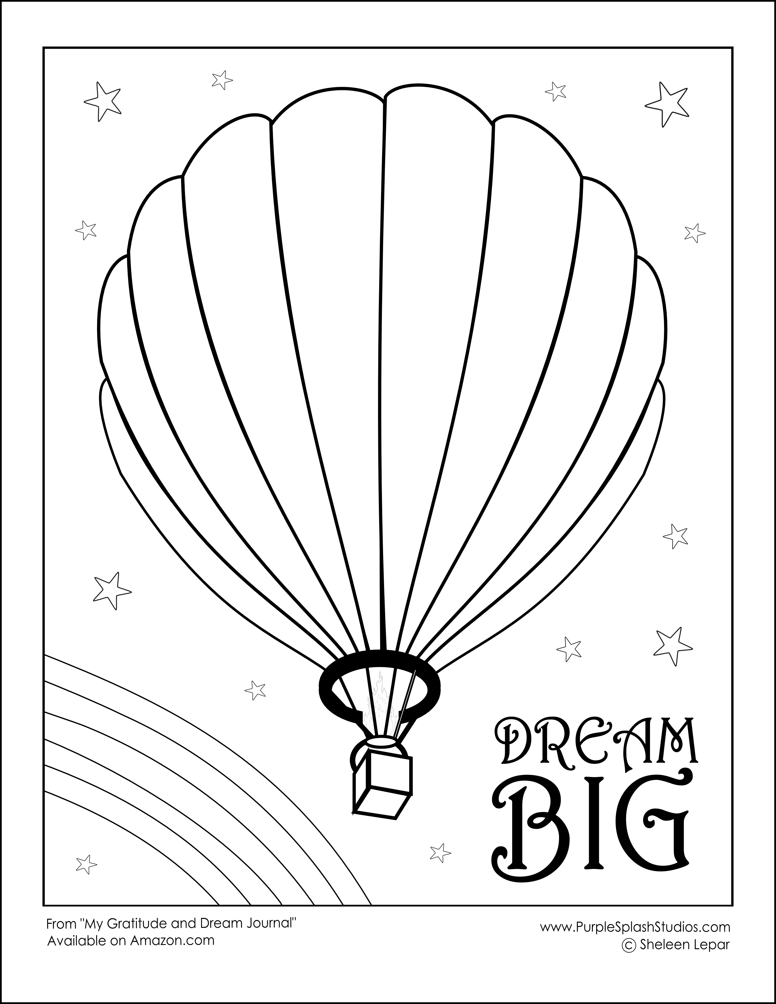Dibujo para colorear: Hot air balloon (Transporte) #134700 - Dibujos para Colorear e Imprimir Gratis