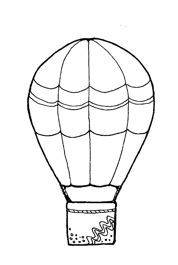 Dibujo para colorear: Hot air balloon (Transporte) #134703 - Dibujos para Colorear e Imprimir Gratis