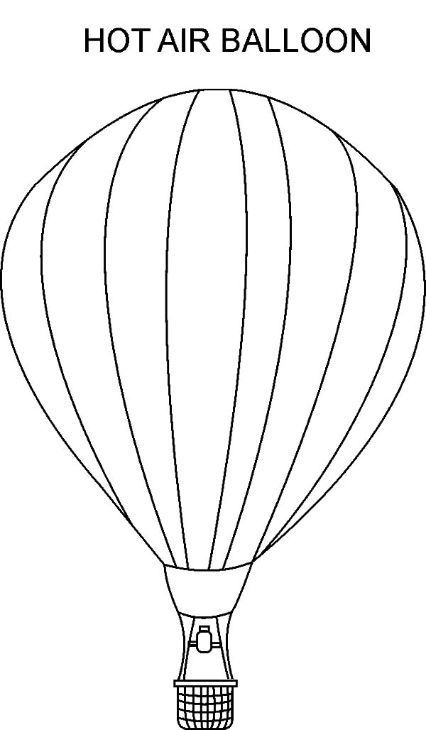 Dibujo para colorear: Hot air balloon (Transporte) #134723 - Dibujos para Colorear e Imprimir Gratis