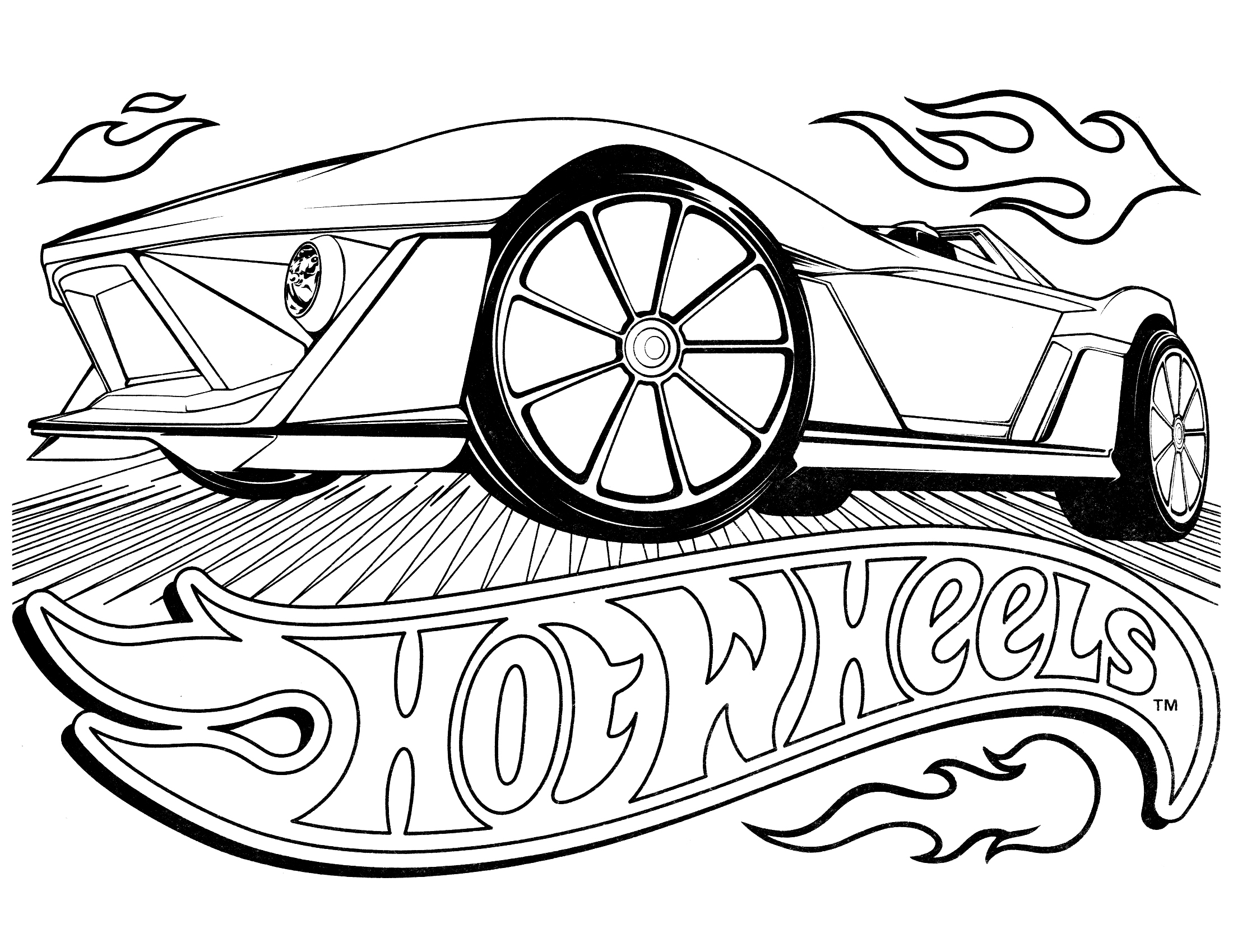 Dibujos de Hot wheels (Transporte) para colorear – Páginas imprimibles