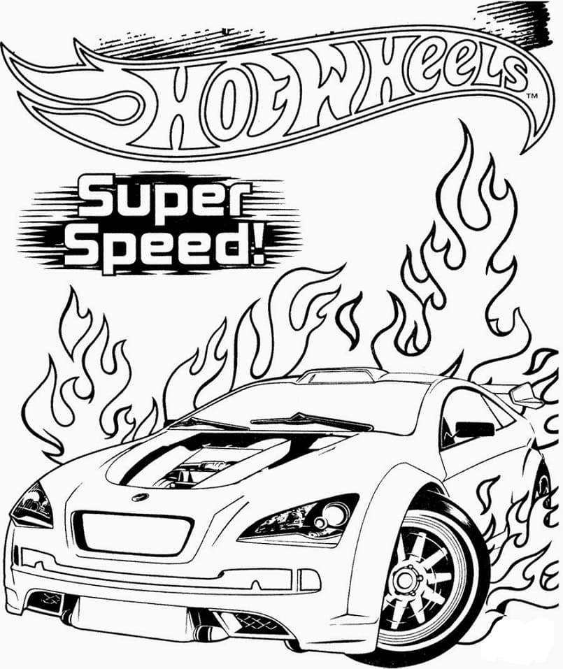Dibujo gratuito Hot Wheels #174759 de la coleccion Transporte para imprimir