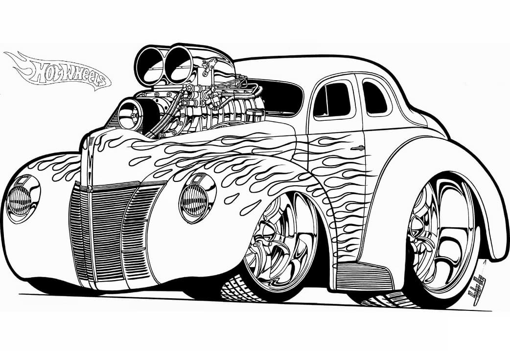 Dibujo gratuito Hot Wheels #174767 de la coleccion Transporte para imprimir
