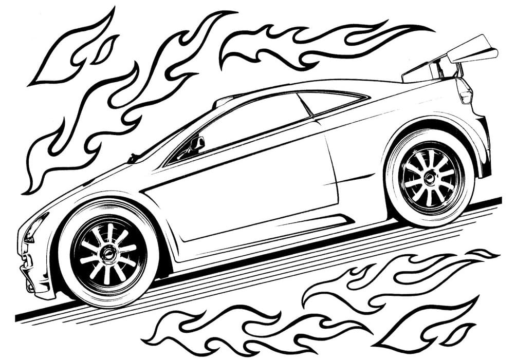 Dibujo gratuito Hot Wheels #174771 de la coleccion Transporte para imprimir