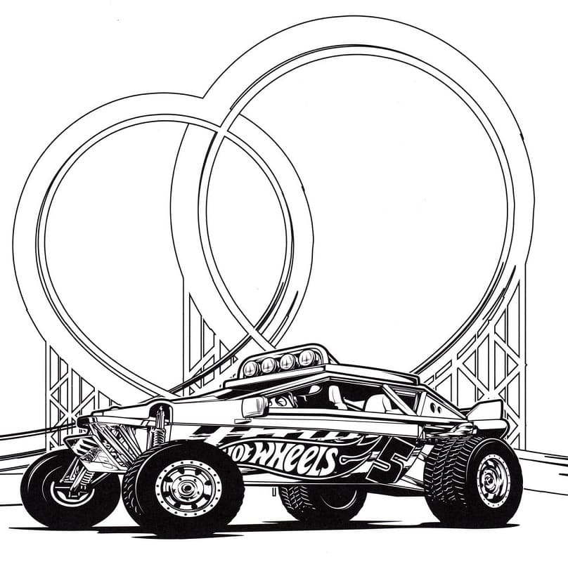 Dibujo gratuito Hot Wheels #218450 de la coleccion Transporte para imprimir