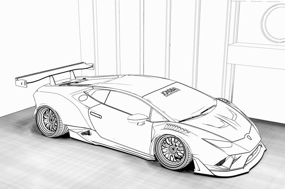 Dibujo gratuito Lamborghini #174223 de la coleccion Transporte para imprimir