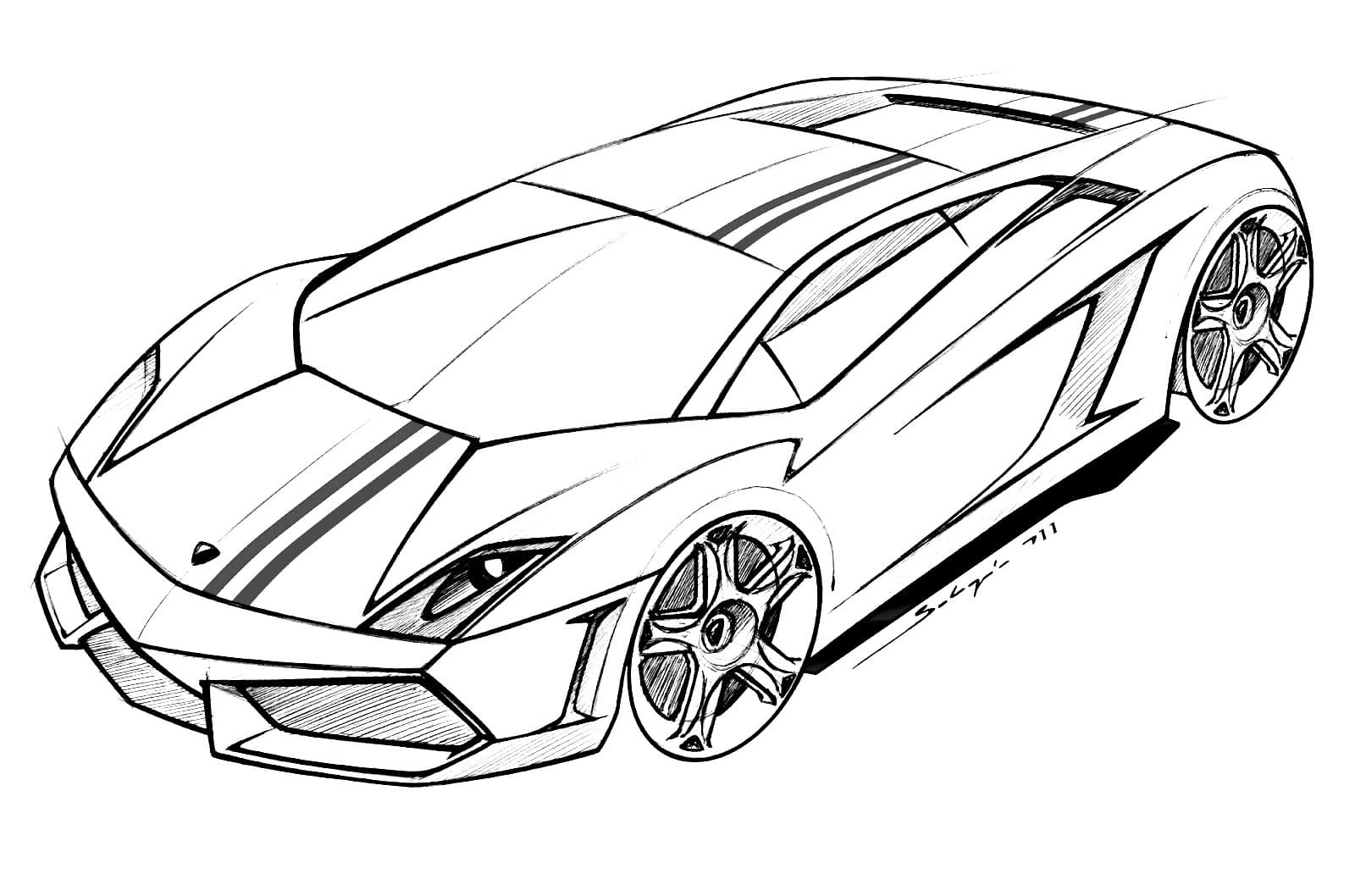 Dibujo gratuito Lamborghini #217273 de la coleccion Transporte para imprimir