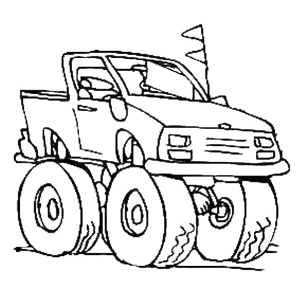 Dibujo para colorear: Monster Truck (Transporte) #141319 - Dibujos para Colorear e Imprimir Gratis