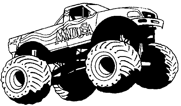 Dibujo para colorear: Monster Truck (Transporte) #141339 - Dibujos para Colorear e Imprimir Gratis