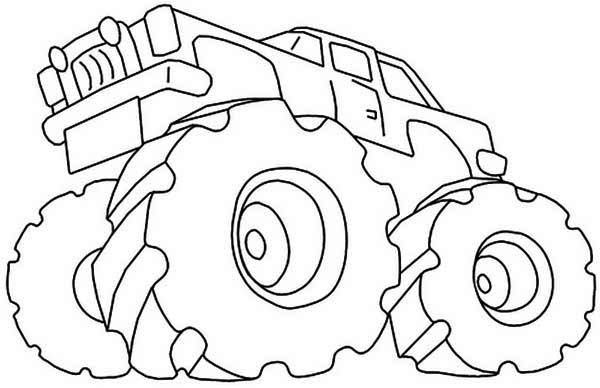 Dibujo para colorear: Monster Truck (Transporte) #141344 - Dibujos para Colorear e Imprimir Gratis