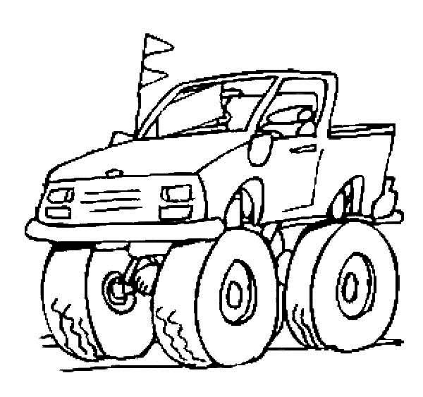Dibujo para colorear: Monster Truck (Transporte) #141357 - Dibujos para Colorear e Imprimir Gratis
