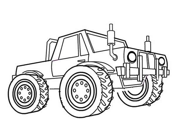 Dibujo para colorear: Monster Truck (Transporte) #141387 - Dibujos para Colorear e Imprimir Gratis