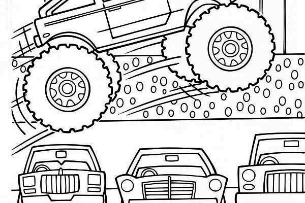 Dibujo para colorear: Monster Truck (Transporte) #141391 - Dibujos para Colorear e Imprimir Gratis