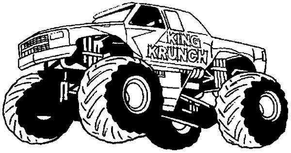 Dibujo para colorear: Monster Truck (Transporte) #141413 - Dibujos para Colorear e Imprimir Gratis
