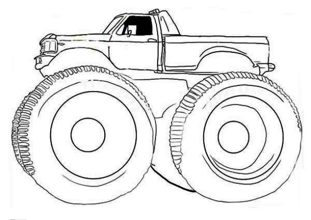 Dibujo para colorear: Monster Truck (Transporte) #141418 - Dibujos para Colorear e Imprimir Gratis