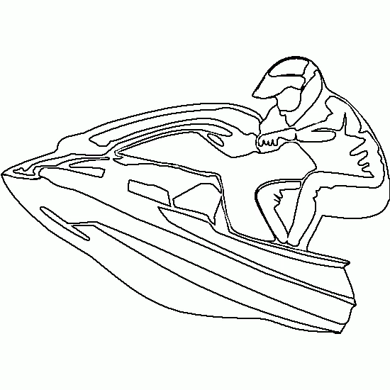 Dibujo para colorear: Moto de Agua (Transporte) #139934 - Dibujos para Colorear e Imprimir Gratis