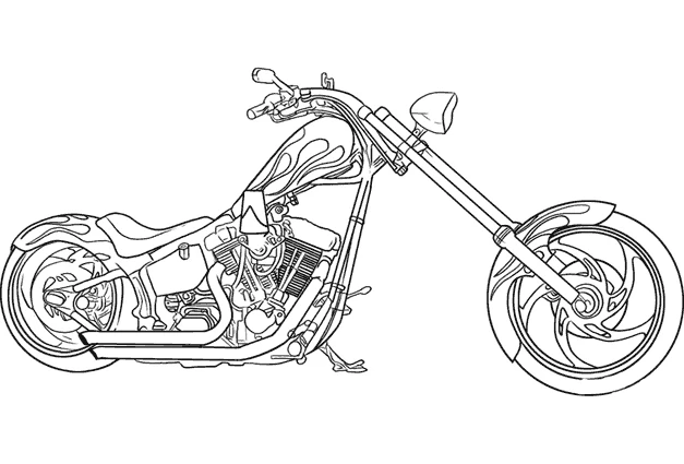 Dibujo gratuito Motocicleta #136277 de la coleccion Transporte para imprimir