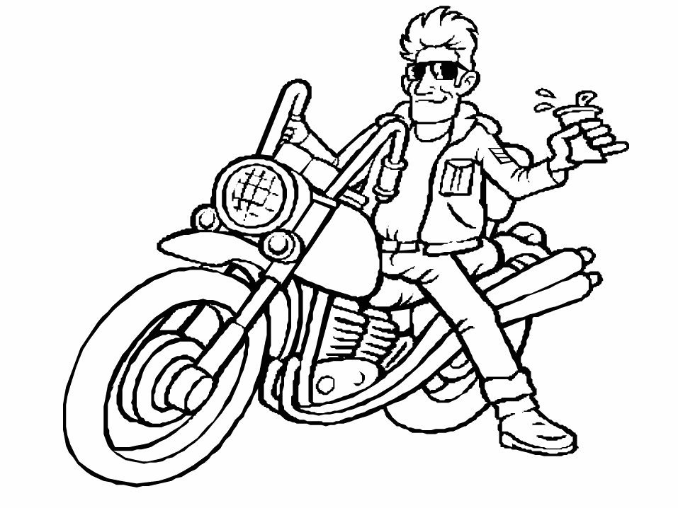 Dibujo gratuito Motocicleta #136335 de la coleccion Transporte para imprimir