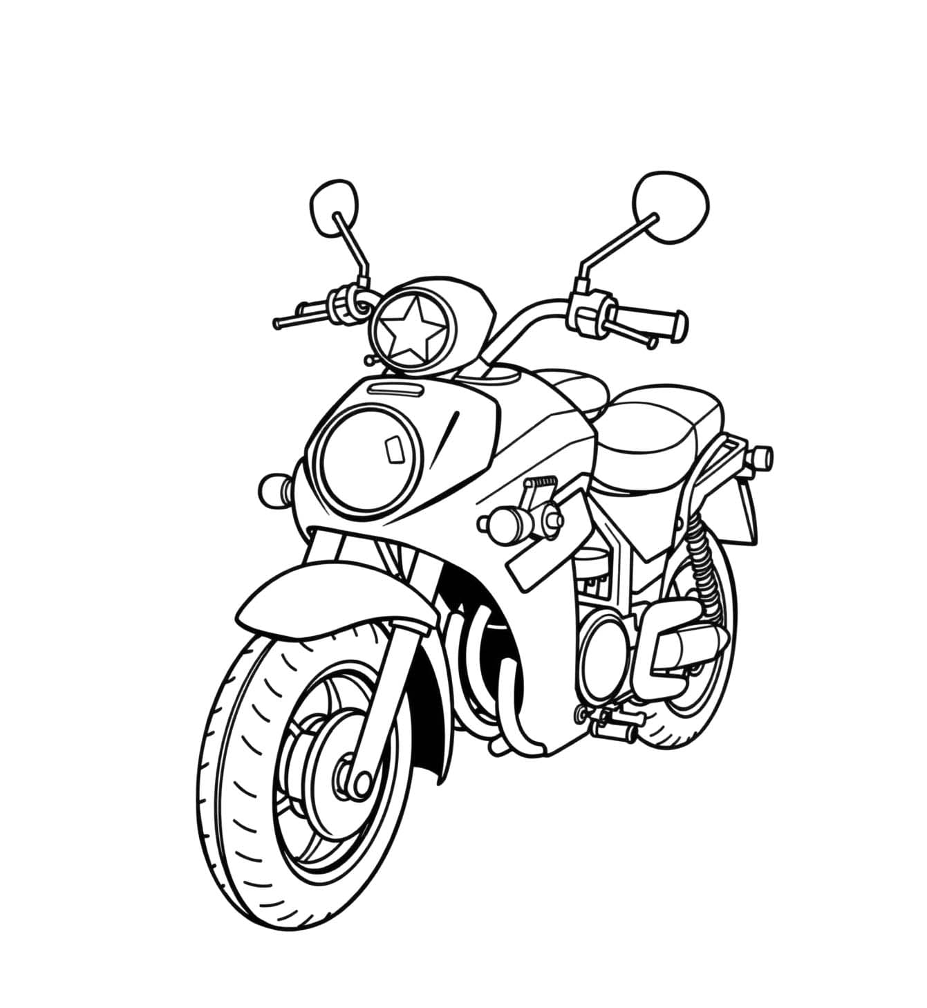 Dibujo gratuito Motocicleta #218138 de la coleccion Transporte para imprimir