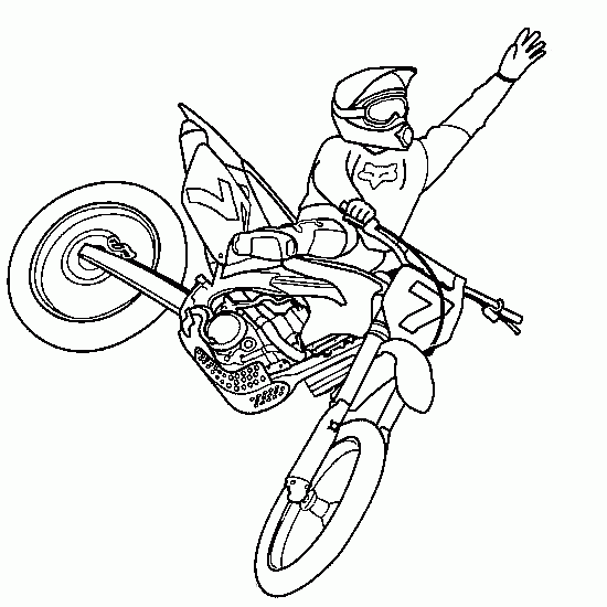 Dibujo para colorear: Motocross (Transporte) #136498 - Dibujos para Colorear e Imprimir Gratis