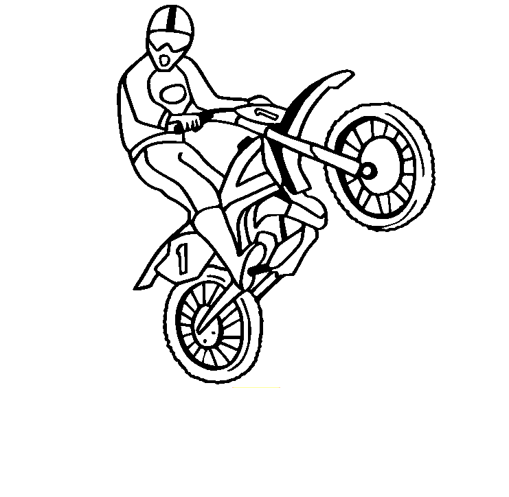 Dibujo para colorear: Motocross (Transporte) #136506 - Dibujos para Colorear e Imprimir Gratis