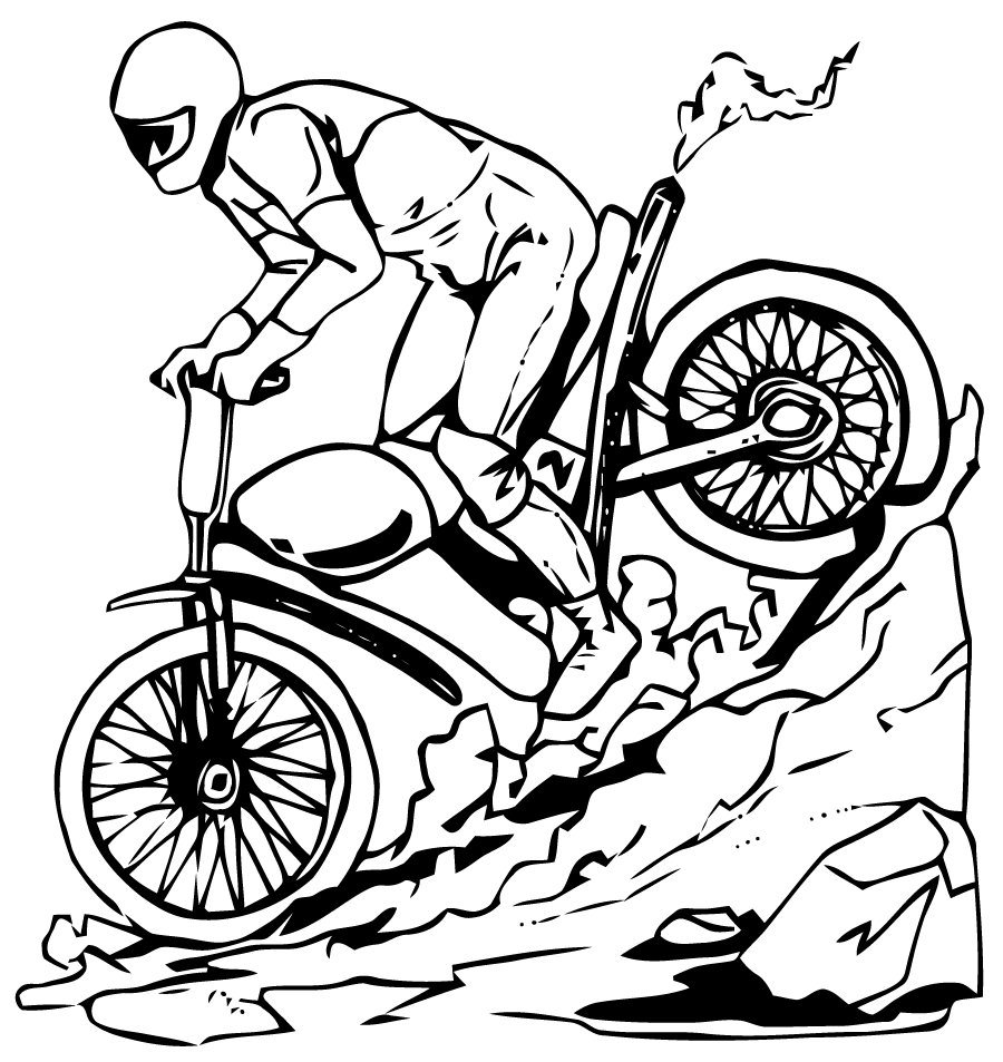 Dibujo para colorear: Motocross (Transporte) #136512 - Dibujos para Colorear e Imprimir Gratis