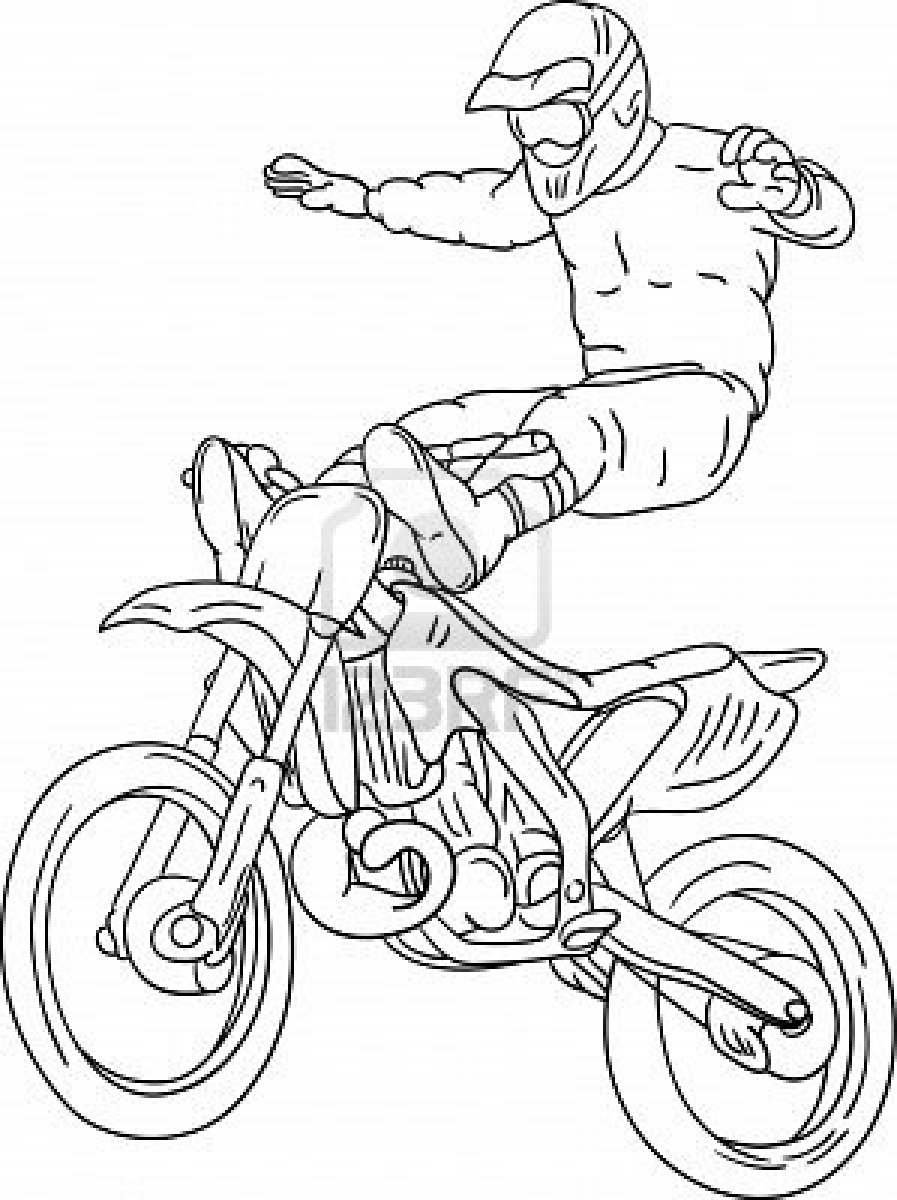 Dibujos de Motocross (Transporte) para colorear – Páginas imprimibles gratis