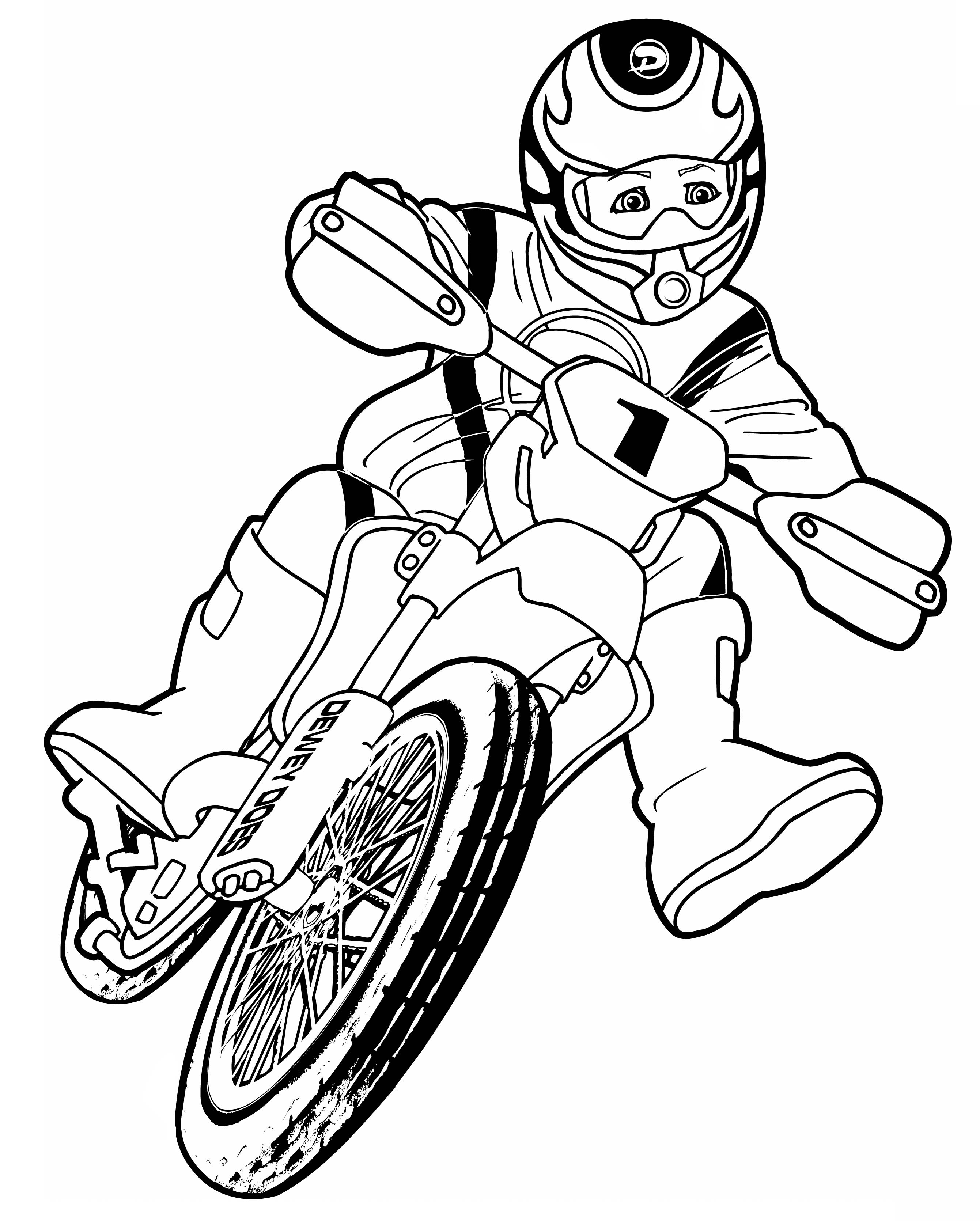 Dibujo para colorear: Motocross (Transporte) #136519 - Dibujos para Colorear e Imprimir Gratis