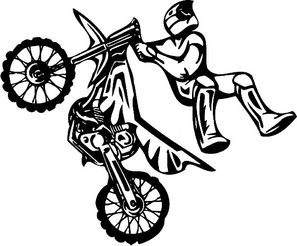 Dibujo para colorear: Motocross (Transporte) #136680 - Dibujos para Colorear e Imprimir Gratis
