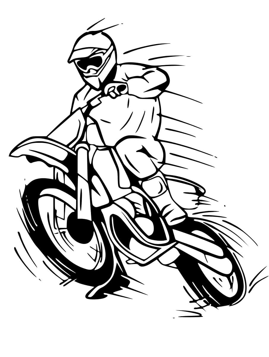 Dibujo gratuito Motocross #209988 de la coleccion Transporte para imprimir