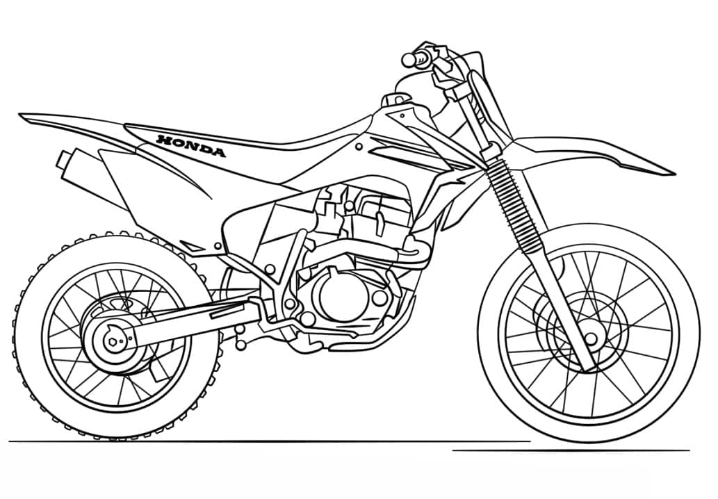 Dibujo para colorear: Motocross (Transporte) #210002 - Dibujos para Colorear e Imprimir Gratis