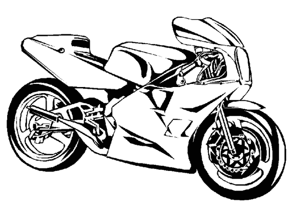 Dibujo para colorear: Motorcycle (Transporte) #136255 - Dibujos para Colorear e Imprimir Gratis