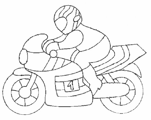Dibujo para colorear: Motorcycle (Transporte) #136259 - Dibujos para Colorear e Imprimir Gratis