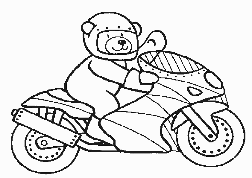 Dibujo para colorear: Motorcycle (Transporte) #136260 - Dibujos para Colorear e Imprimir Gratis