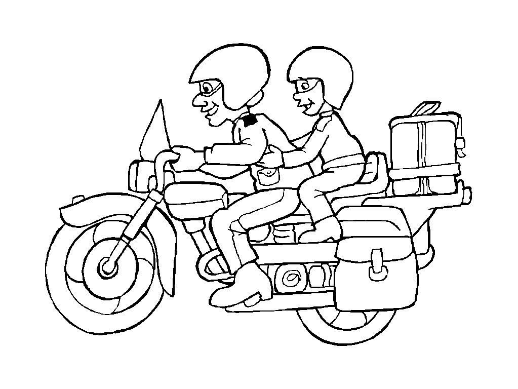 Dibujo para colorear: Motorcycle (Transporte) #136267 - Dibujos para Colorear e Imprimir Gratis