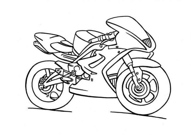 Dibujo para colorear: Motorcycle (Transporte) #136272 - Dibujos para Colorear e Imprimir Gratis