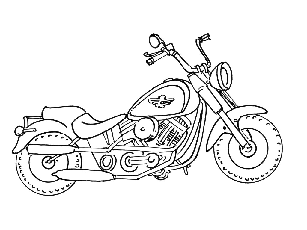 Dibujo para colorear: Motorcycle (Transporte) #136284 - Dibujos para Colorear e Imprimir Gratis