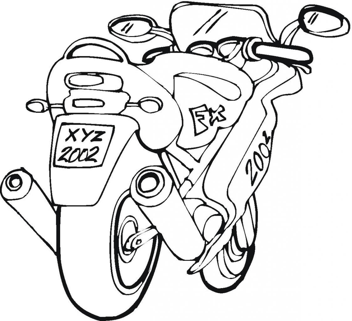 Dibujo para colorear: Motorcycle (Transporte) #136298 - Dibujos para Colorear e Imprimir Gratis