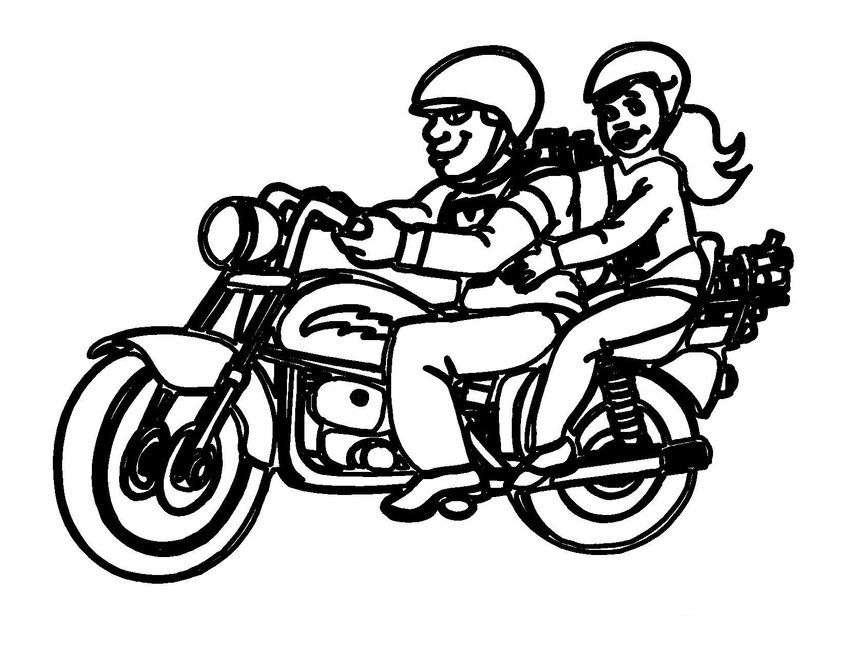 Dibujo para colorear: Motorcycle (Transporte) #136300 - Dibujos para Colorear e Imprimir Gratis