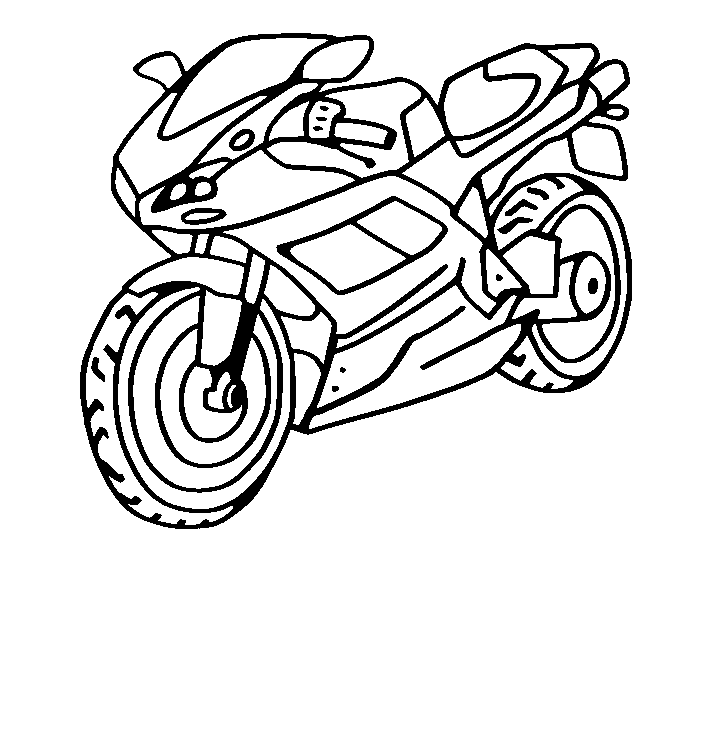 Dibujo para colorear: Motorcycle (Transporte) #136305 - Dibujos para Colorear e Imprimir Gratis