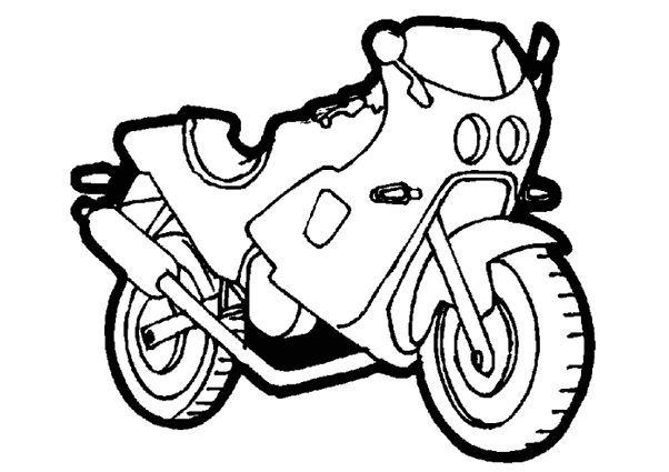 Dibujo para colorear: Motorcycle (Transporte) #136308 - Dibujos para Colorear e Imprimir Gratis