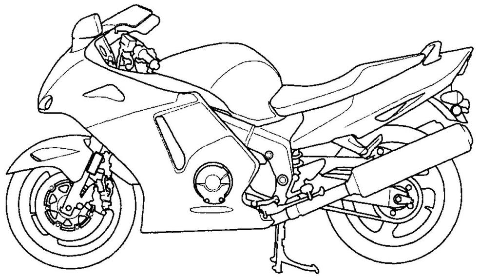 Dibujo para colorear: Motorcycle (Transporte) #136309 - Dibujos para Colorear e Imprimir Gratis