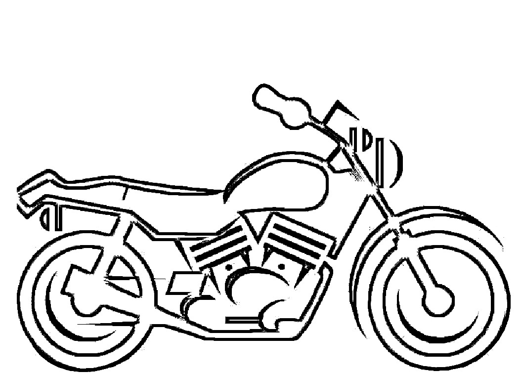Dibujo para colorear: Motorcycle (Transporte) #136312 - Dibujos para Colorear e Imprimir Gratis