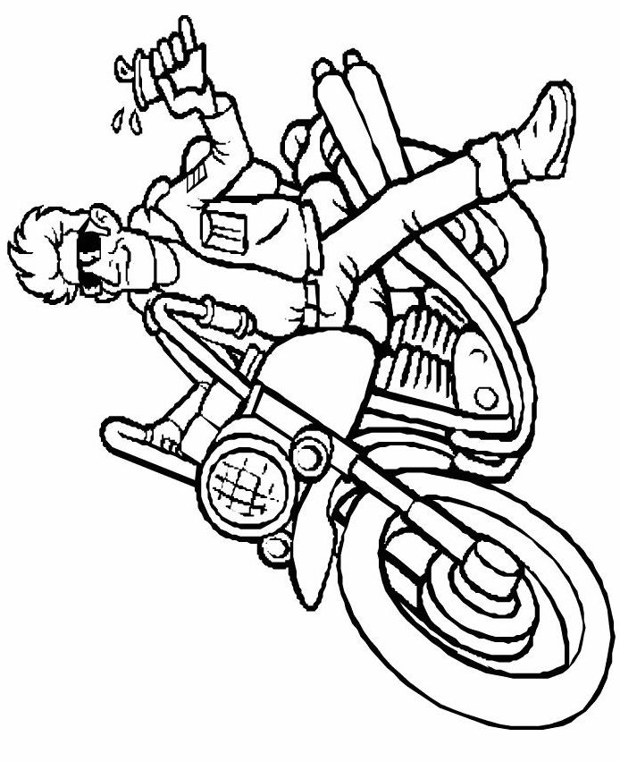 Dibujo para colorear: Motorcycle (Transporte) #136314 - Dibujos para Colorear e Imprimir Gratis
