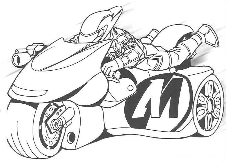 Dibujo para colorear: Motorcycle (Transporte) #136315 - Dibujos para Colorear e Imprimir Gratis